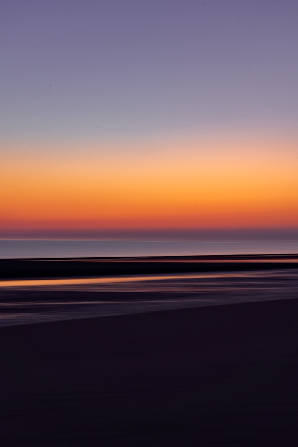 Abstract evening mood at the sea