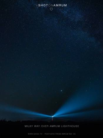 Milky Way over Amrum lighthouse