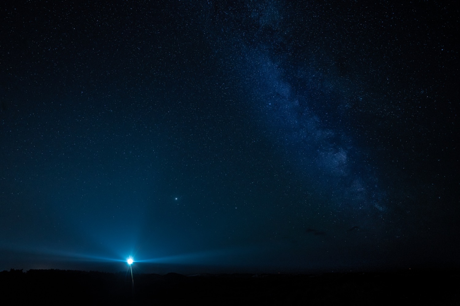 Milky Way over Amrum lighthouse