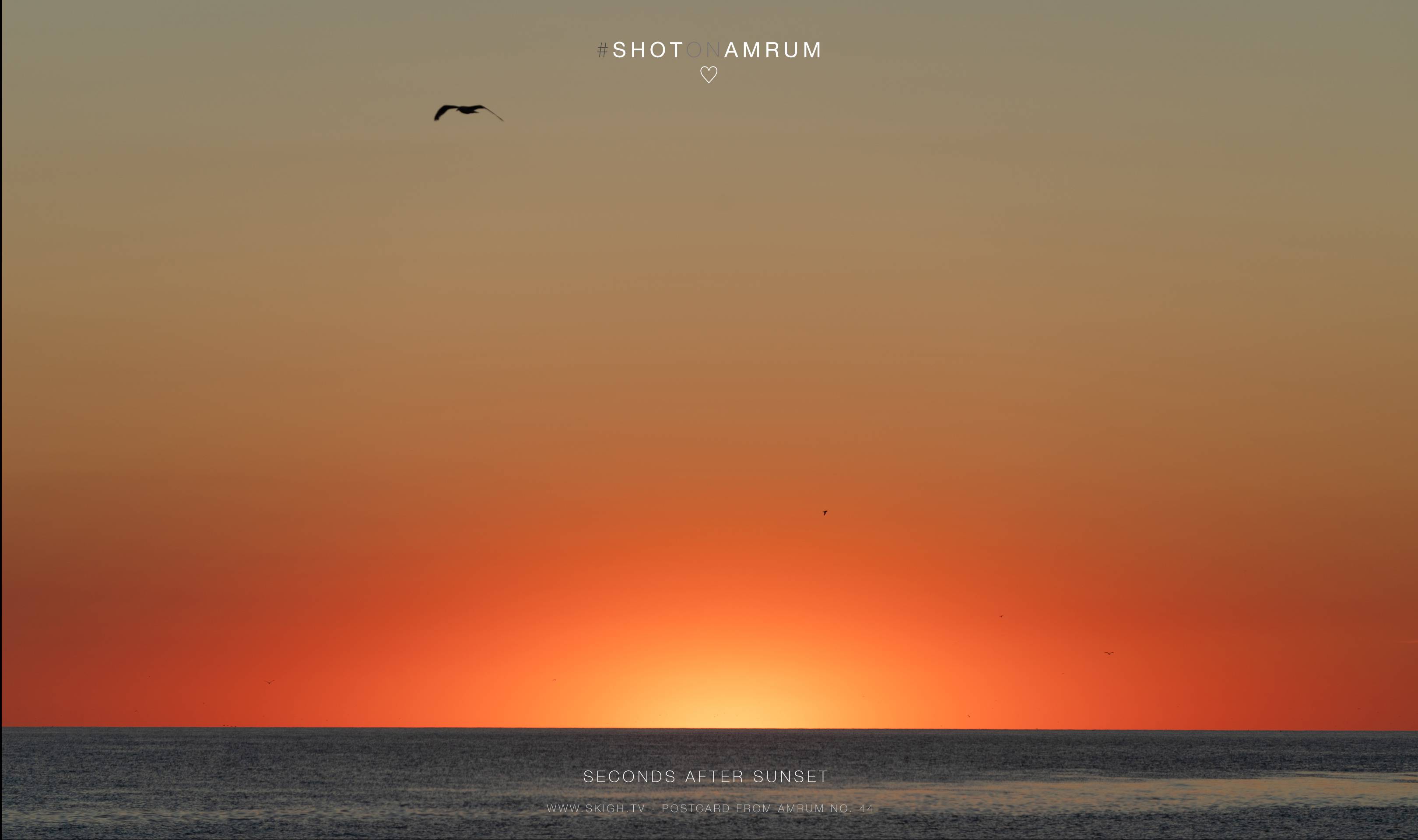 Seconds after sunset