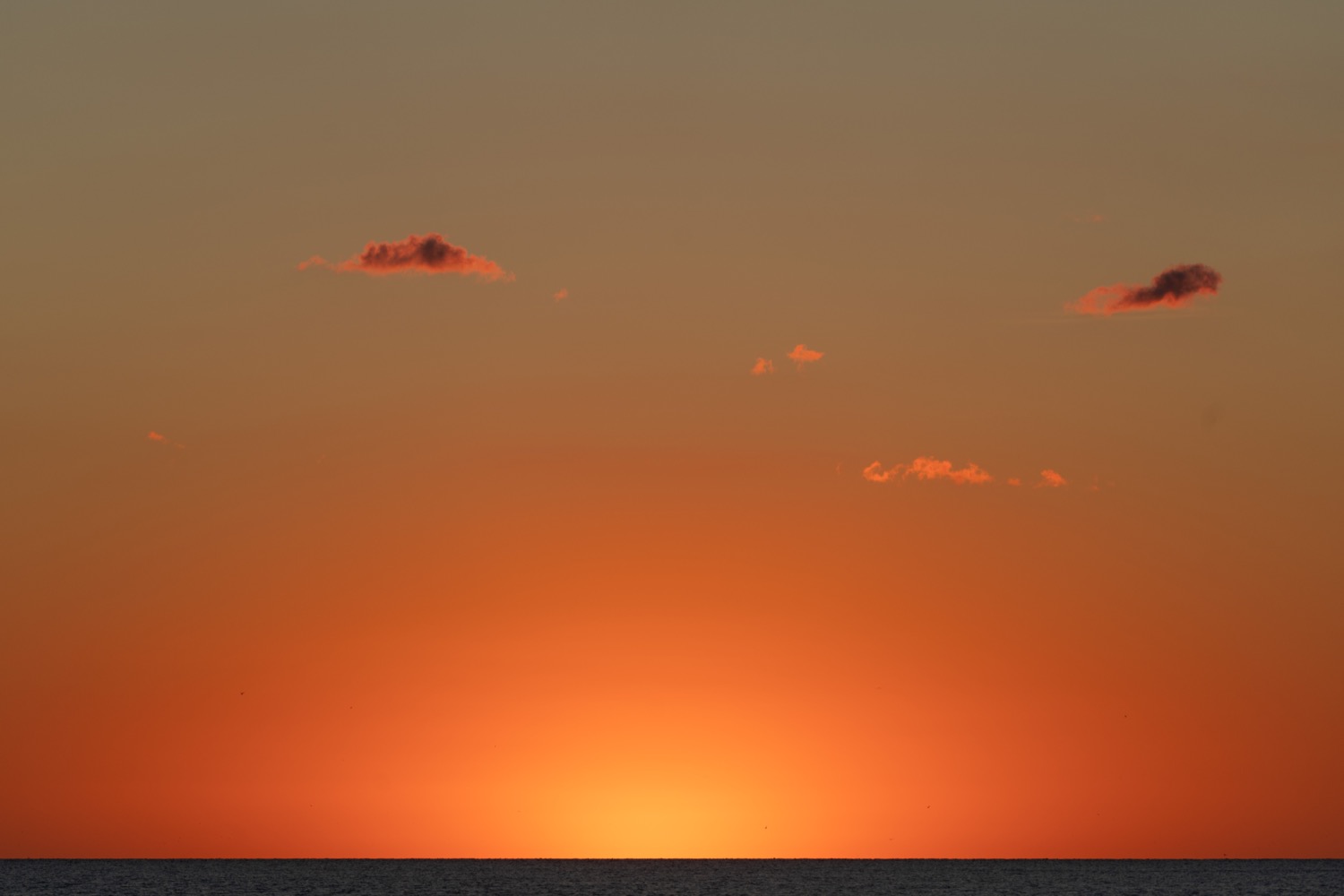 Seconds after sunset