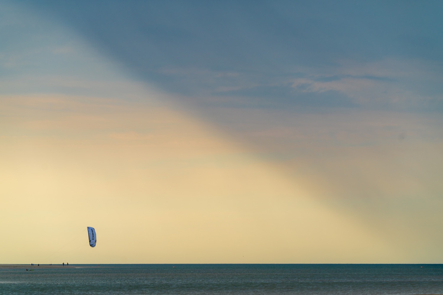 Rain shower over the North Sea