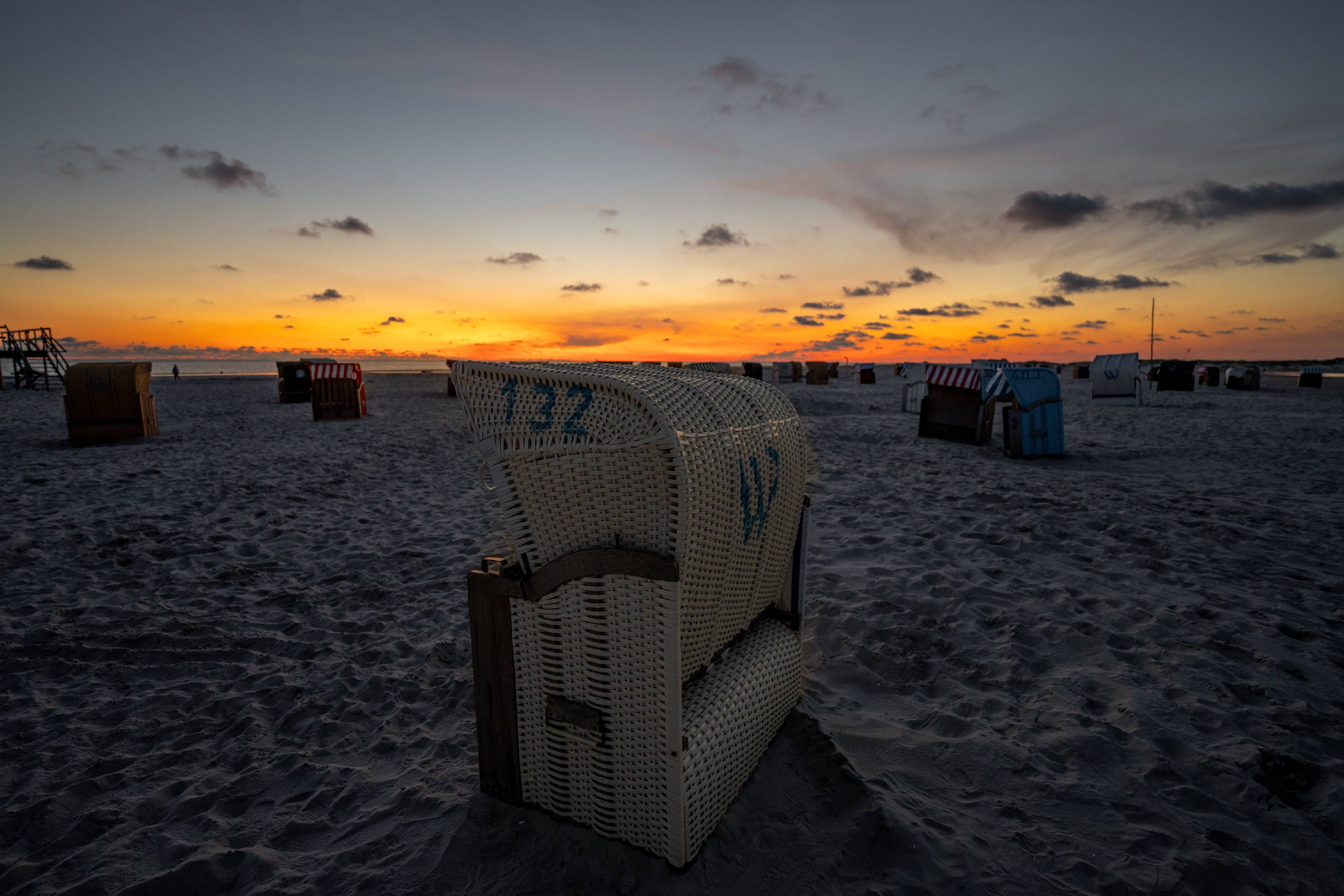 Beach Chair in the Evening Glow