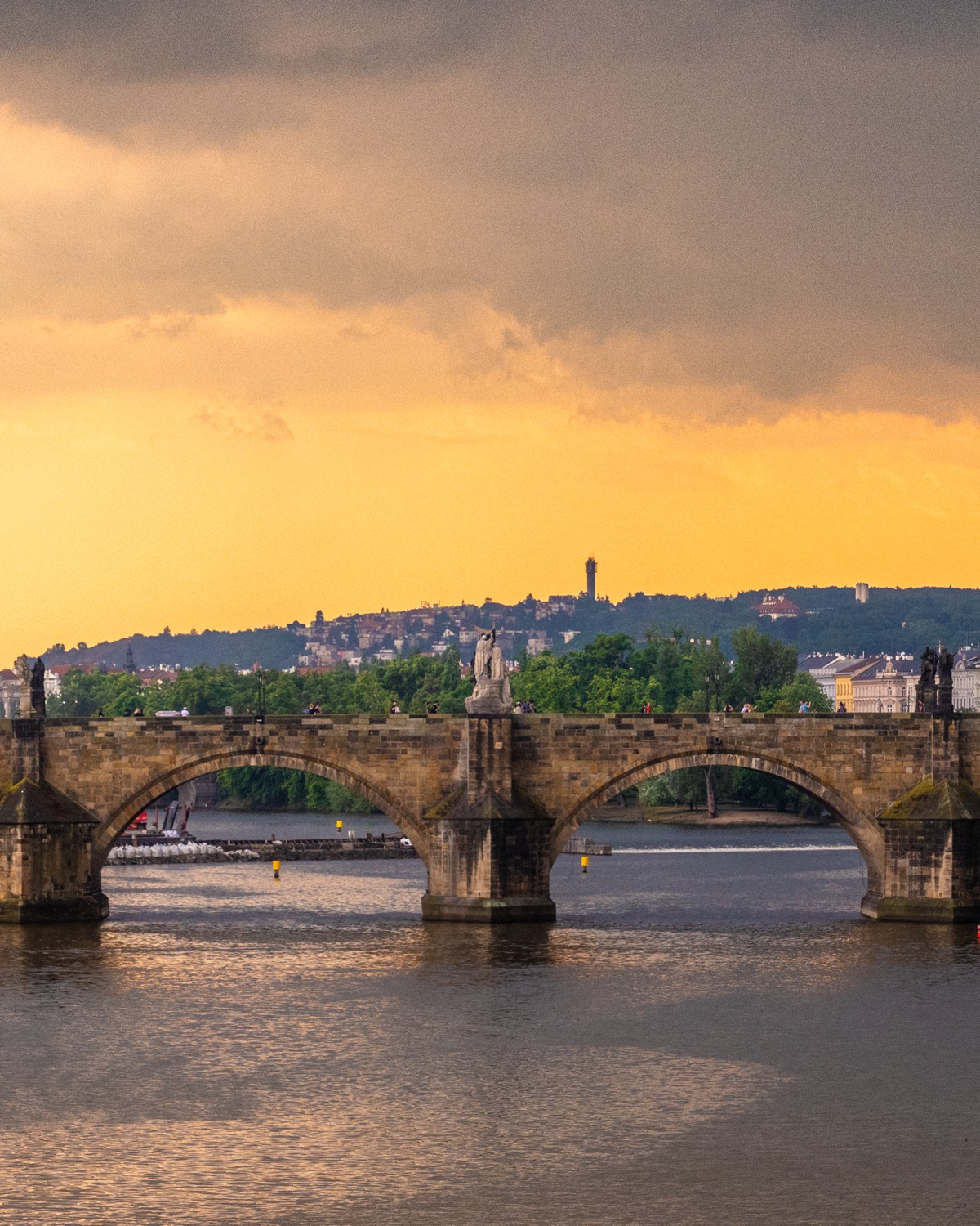 Charles Bridge before the storm