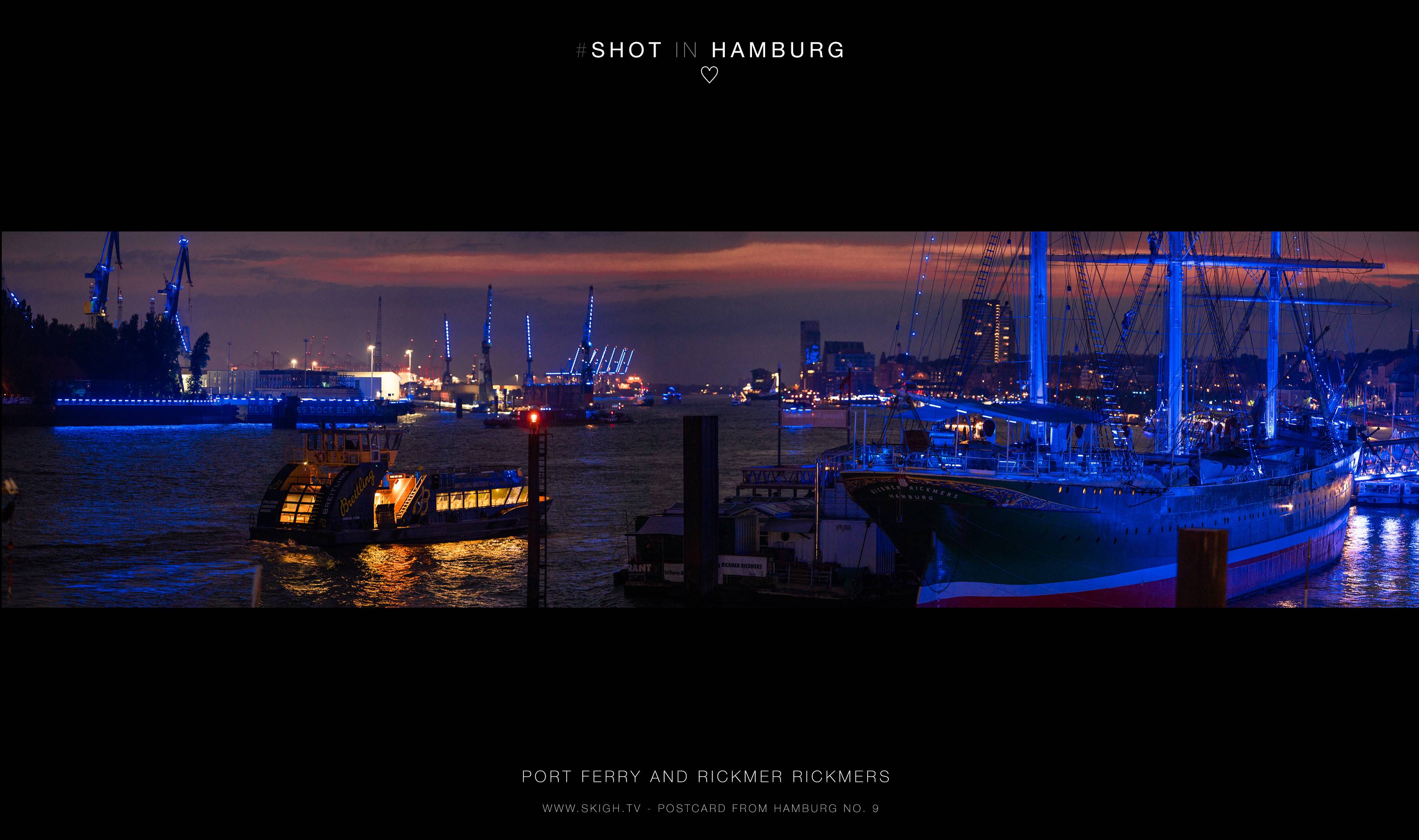 Port Ferry and Rickmer Rickmers | 1/125s * f1.8 * ISO 2500 * 135mm - SAMYANG AF 135mm F1.8 - Sony α7R III Port Ferry and Rickmer Rickmers