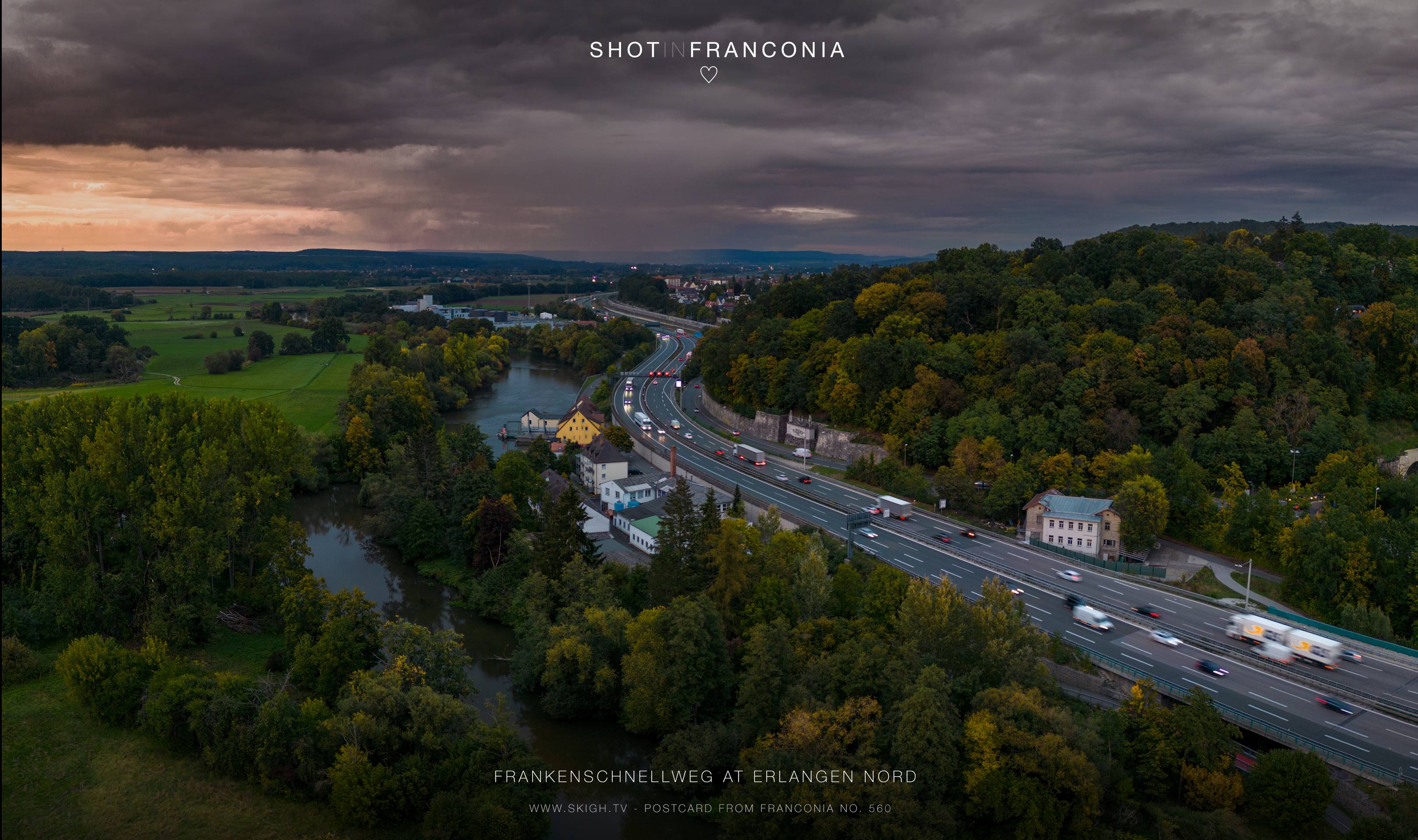 Frankenschnellweg at Erlangen Nord | 1/15s * f1.7 * ISO 100 * 7mm - 6.7 mm f/1.7 - DJI Mini 3 pro Frankenschnellweg at Erlangen Nord