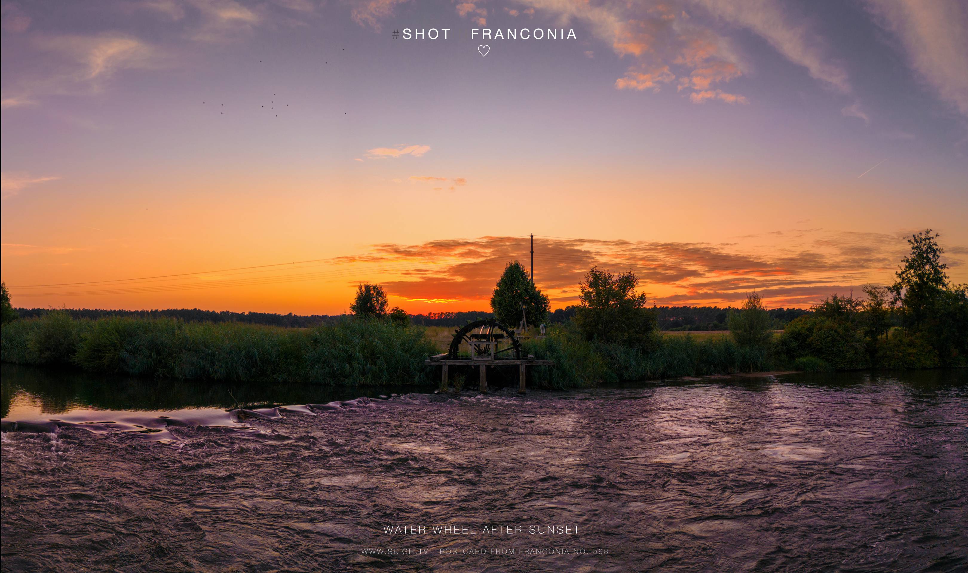 Water wheel after sunset | 1/180s * f1.7 * ISO 100 * 7mm - 6.7 mm f/1.7 - DJI Mini 3 pro Water wheel after sunset