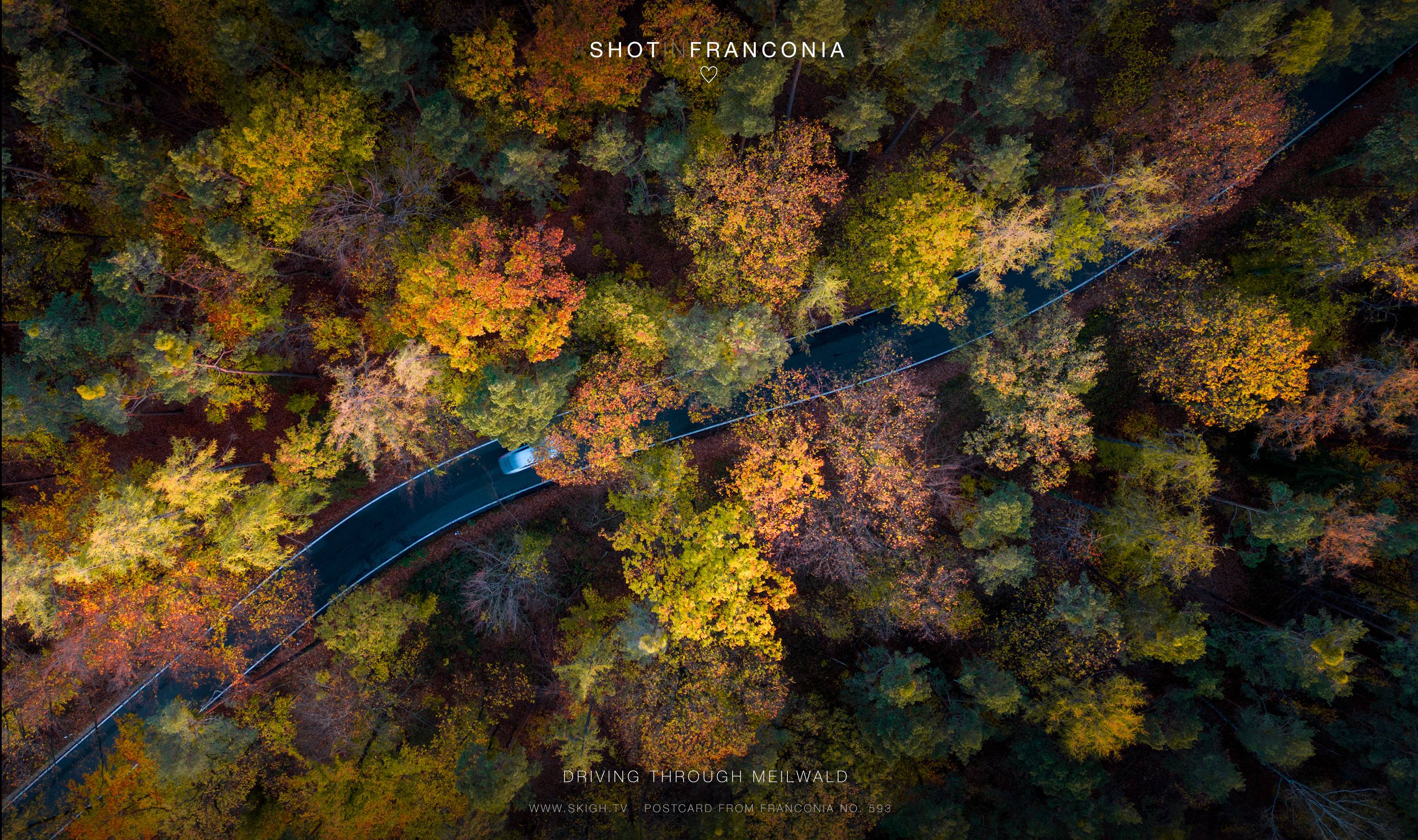 Driving through Meilwald | 1/15s * f1.7 * ISO 110 * 7mm - 6.7 mm f/1.7 - DJI Mini 3 pro Driving through Meilwald