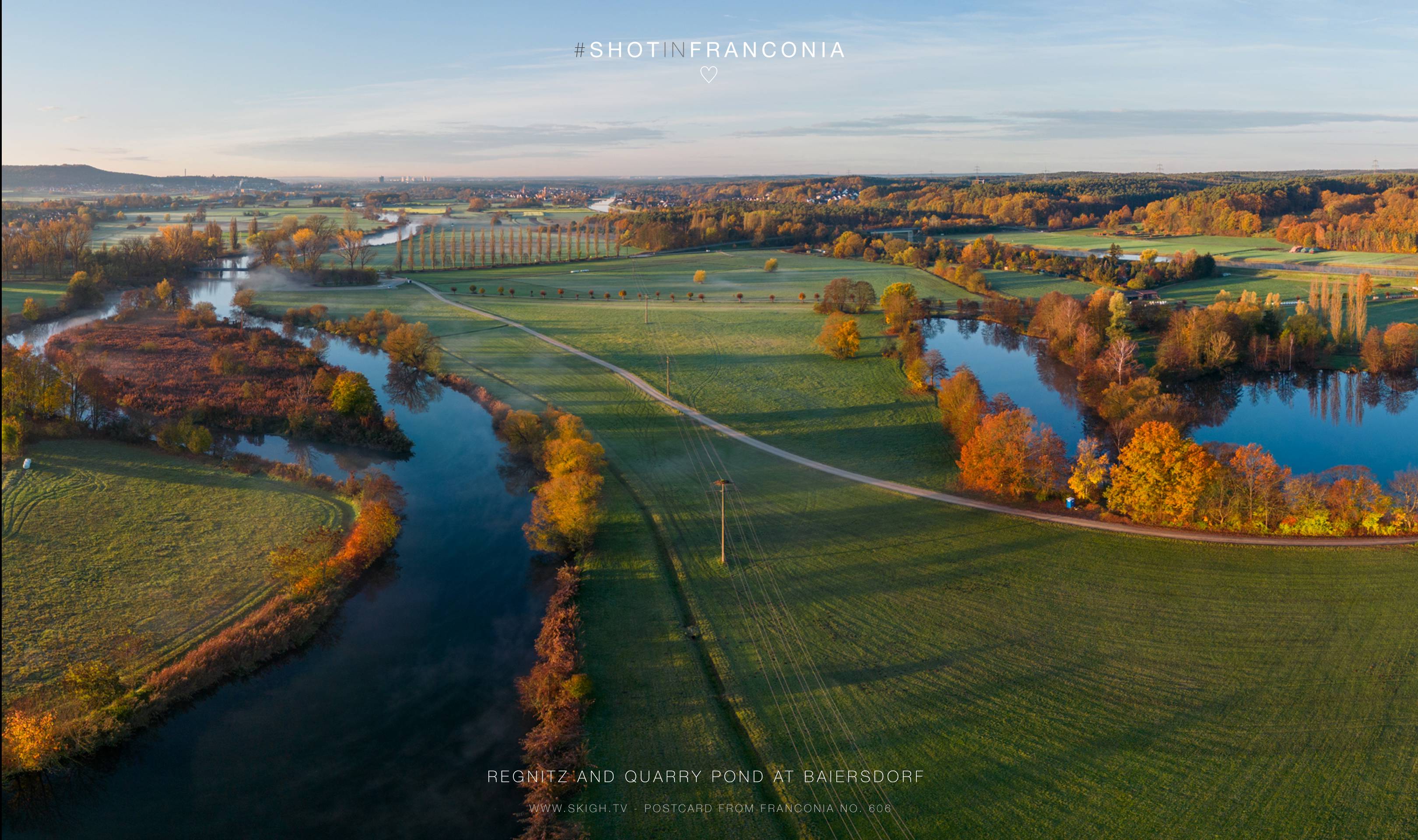 Regnitz and quarry pond at Baiersdorf | 1/640s * f1.7 * ISO 100 * 7mm - 6.7 mm f/1.7 - DJI Mini 3 pro Regnitz and quarry pond at Baiersdorf