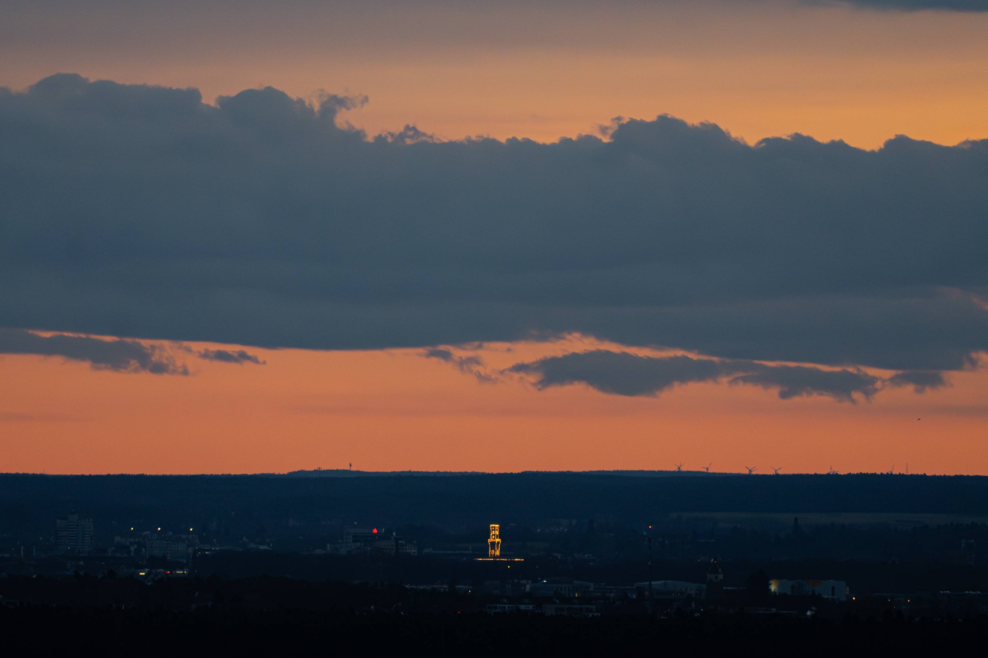 Fürth seen from Marloffstein | 1/125s * f6.3 * ISO 3200 * 350mm - E 70-350mm F4.5-6.3 G OSS - Sony α6700 Fürth seen from Marloffstein