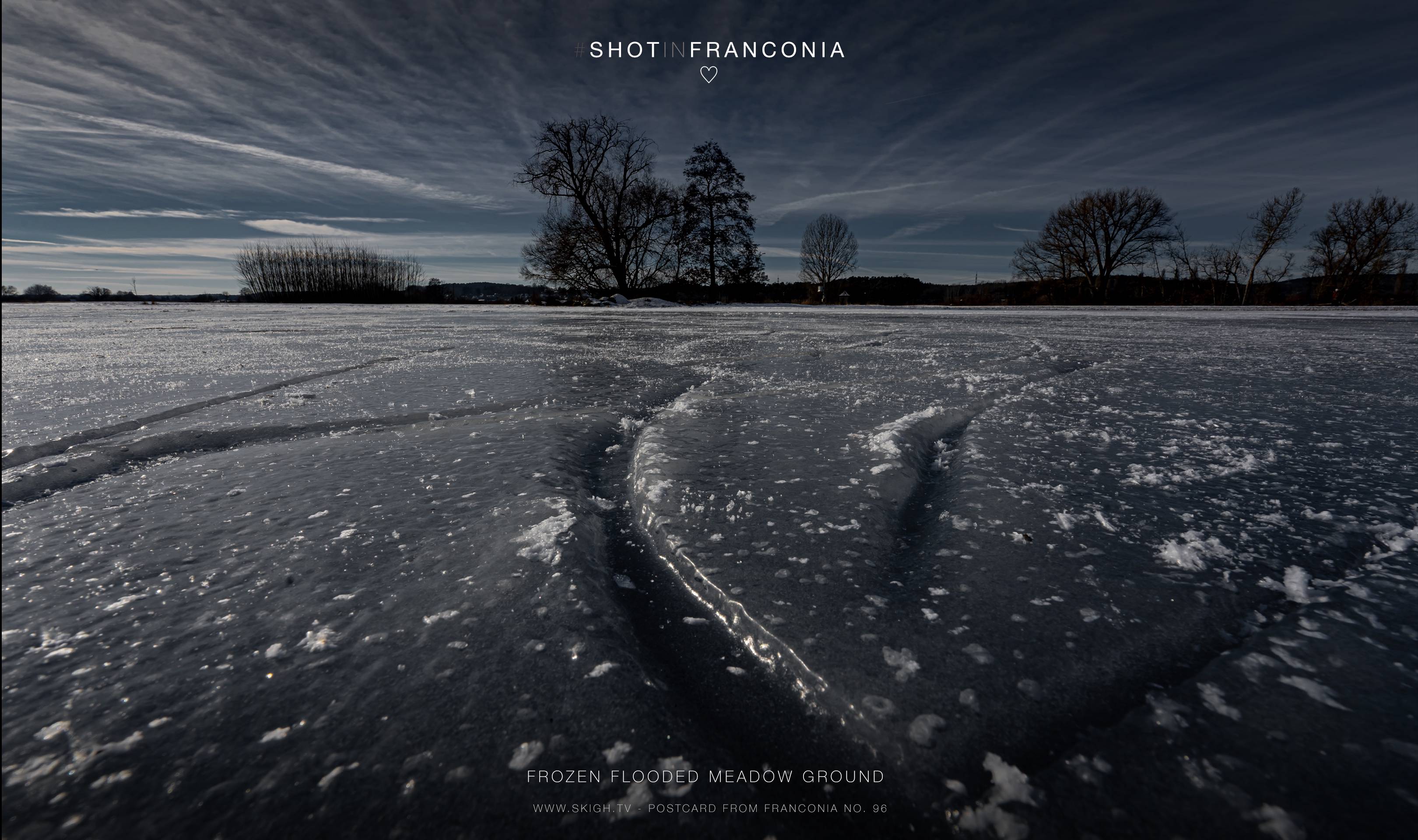 Frozen flooded meadow ground | 1/160s * f18 * ISO 100 * 14mm - 14-24mm F2.8 DG DN | Art 019 - Sony α7 III Frozen flooded meadow ground