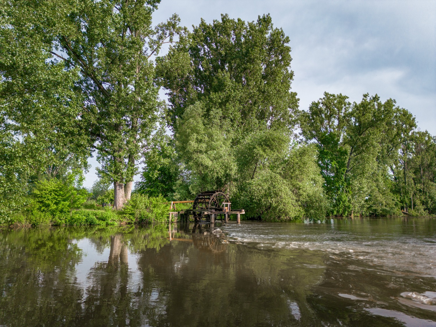 The water wheel at river Regnitz in Bruck